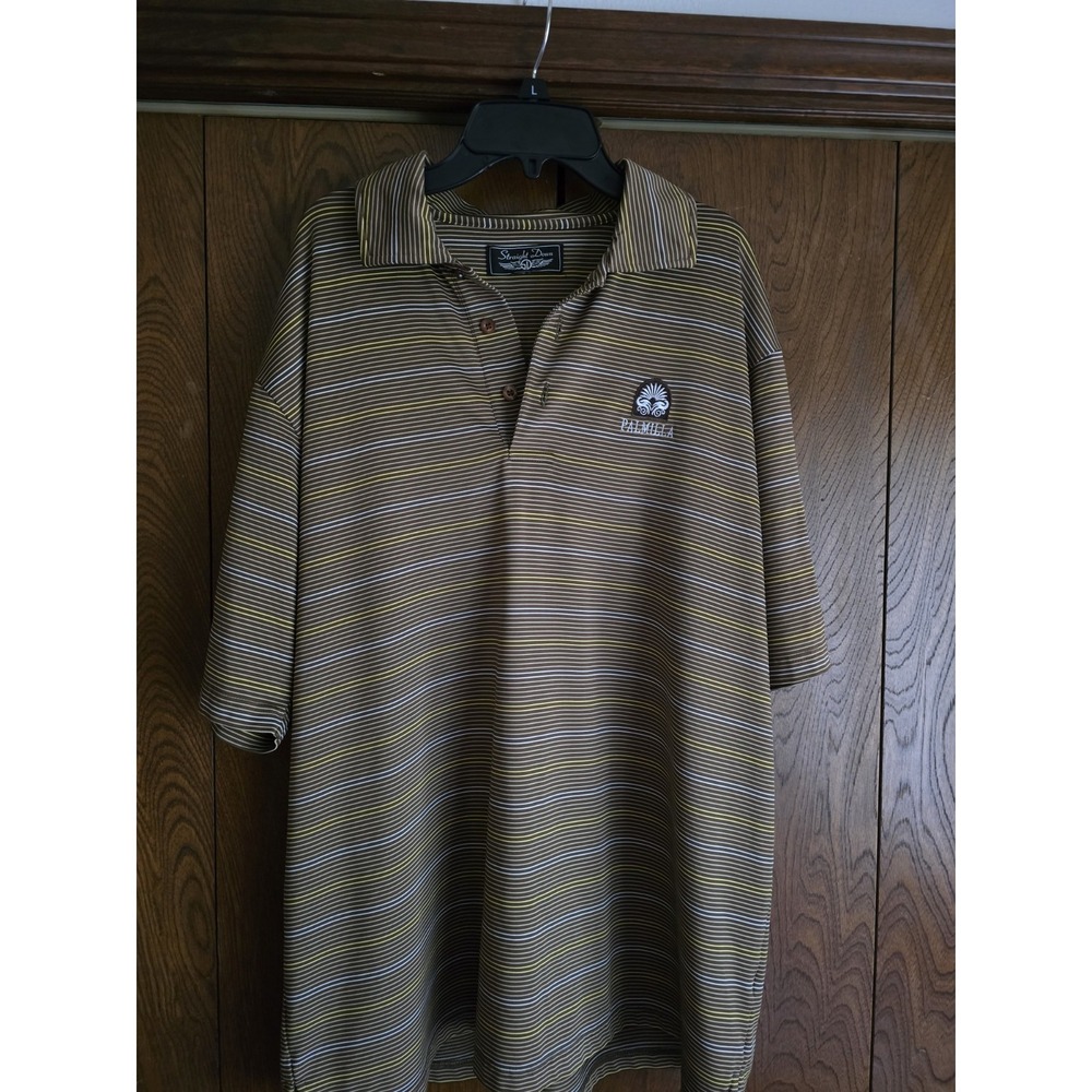 Mens Palmilla Country Club Straight Down Striped Polo Shirt L